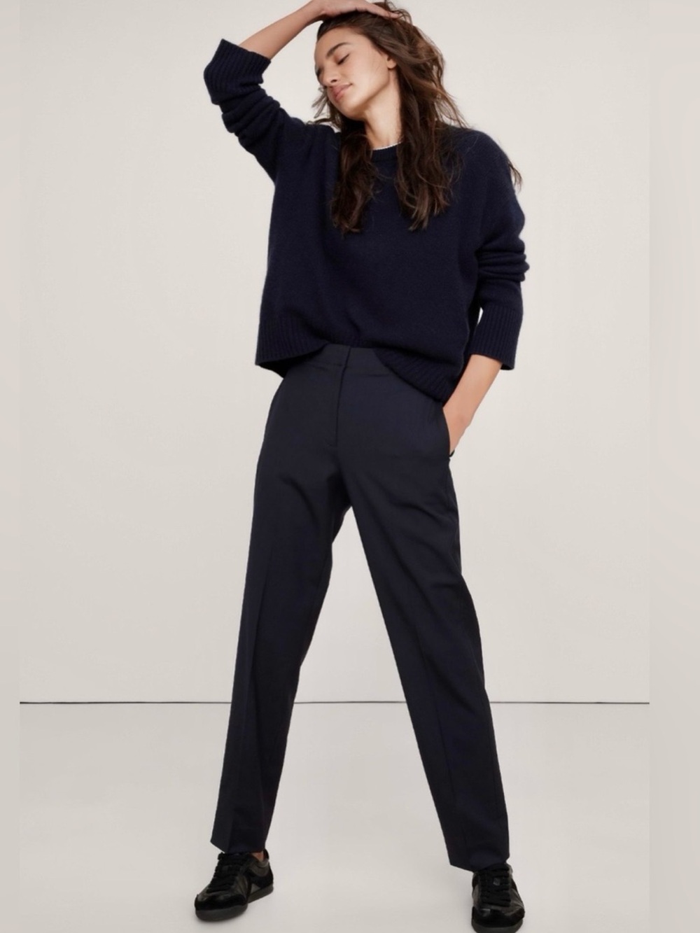 Banana Republic Italian Wool Tapered Straight Leg Trousers/Pants NWT ~ size 10L